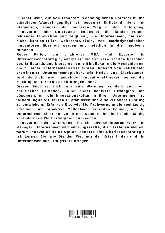 Weitere Ansicht: Innovation oder Untergang | Roger Fuller
