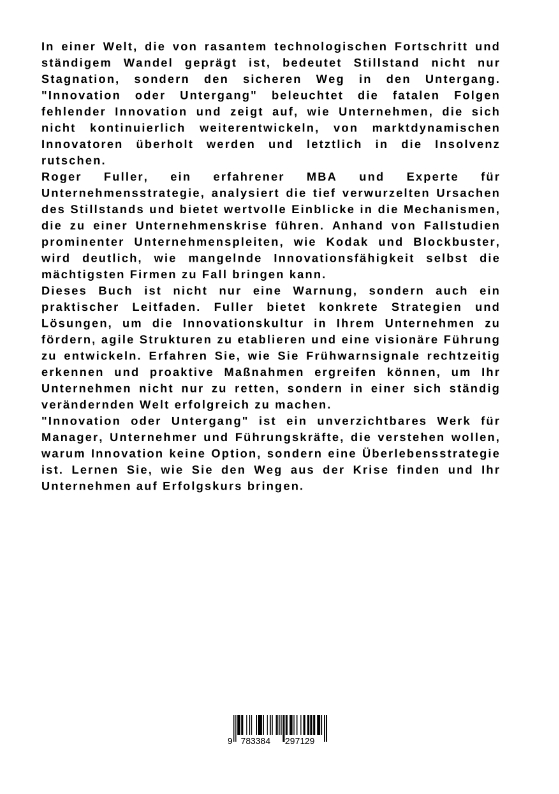 Weitere Ansicht: Innovation oder Untergang | Roger Fuller
