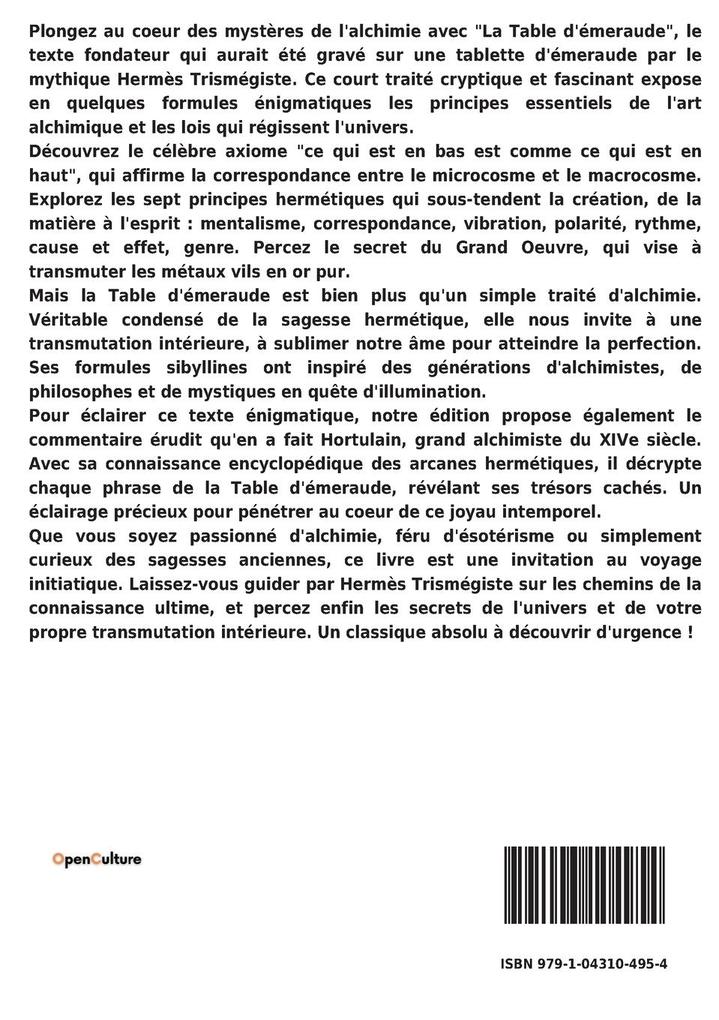 Weitere Ansicht: La Table d'émeraude | Hermès Trismégiste