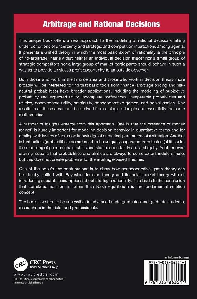 Weitere Ansicht: Arbitrage and Rational Decisions | Robert Nau