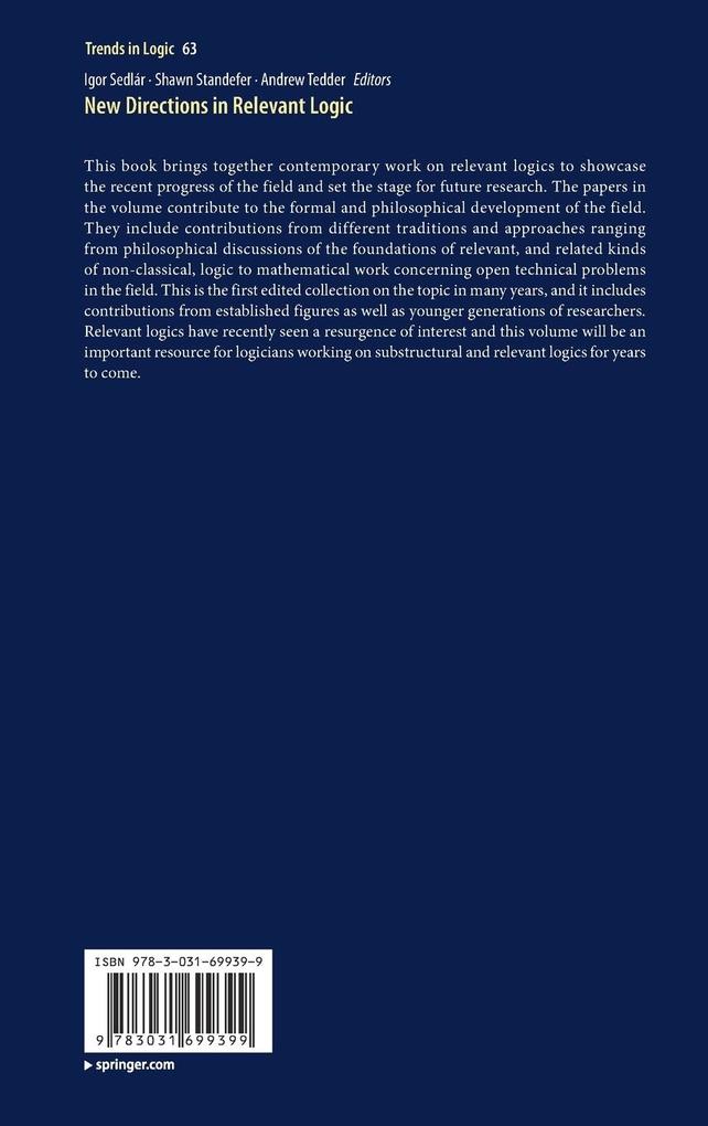 Weitere Ansicht: New Directions in Relevant Logic