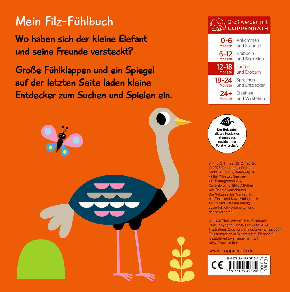 Weitere Ansicht: Mein Filz-Fühlbuch: Kuckuck, kleiner Elefant!