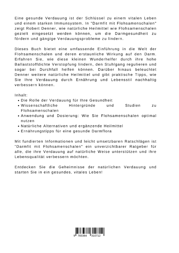 Weitere Ansicht: Darmfit mit Flohsamenschalen | Robert Denner