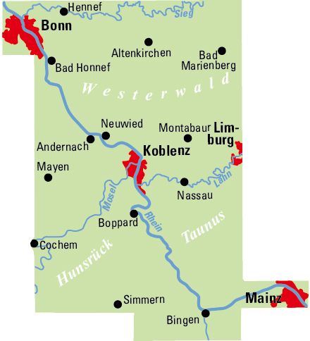 Weitere Ansicht: BVA ADFC Regionalkarte Koblenz Mittelrheintal 1:75.000