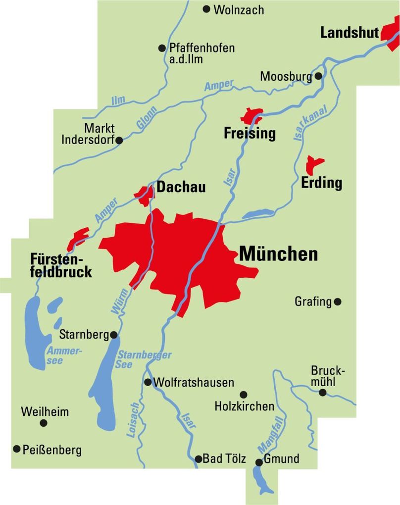Weitere Ansicht: BVA ADFC Regionalkarte München und Umgebung 1:75.000