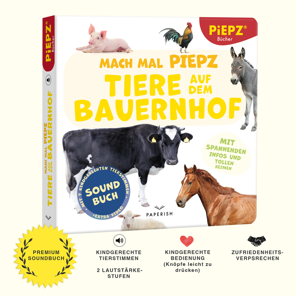Weitere Ansicht: Mach mal PIEPZ® - Tiere auf dem Bauernhof | PIEPZ® Soundbücher