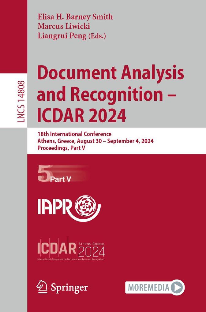 Produktbild: Document Analysis and Recognition - ICDAR 2024