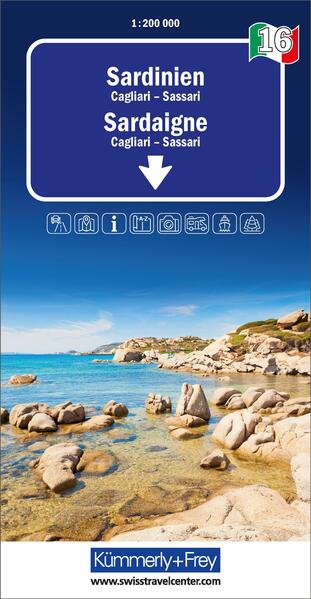 Produktbild: Kümmerly+Frey Regional-Strassenkarte 16 Sardinien 1:200.000