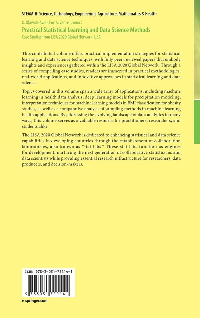Weitere Ansicht: Practical Statistical Learning and Data Science Methods