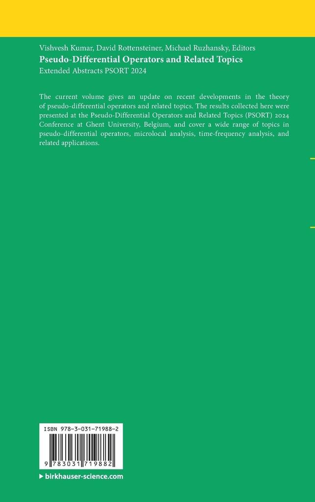 Weitere Ansicht: Pseudo-Differential Operators and Related Topics