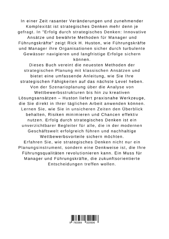 Weitere Ansicht: Erfolg durch strategisches Denken | Rick H. Huston