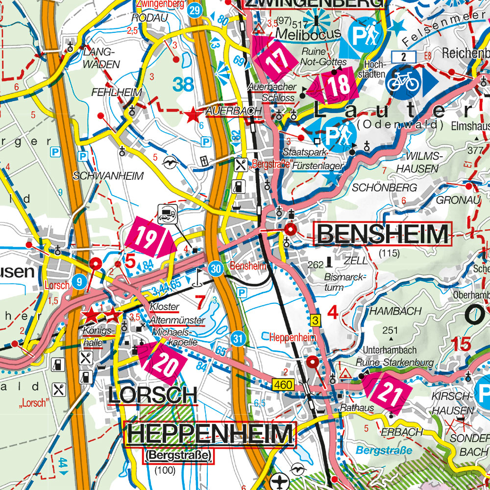 Weitere Ansicht: MARCO POLO Freizeitkarte 32 Odenwald, Rhein 1:110.000