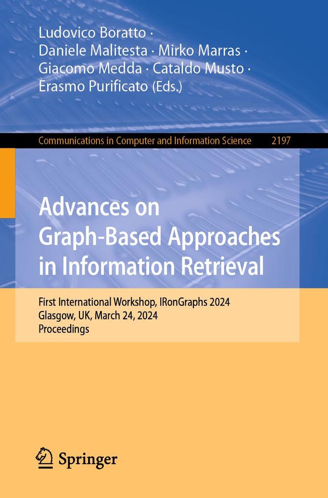 Produktbild: Advances on Graph-Based Approaches in Information Retrieval