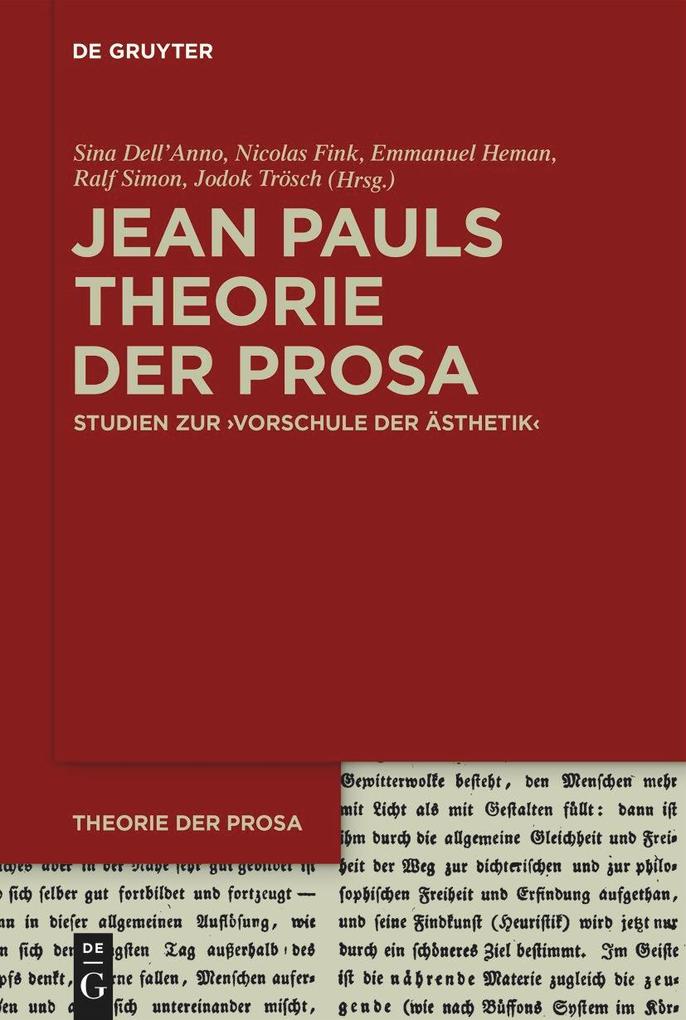 Produktbild: Jean Pauls Theorie der Prosa