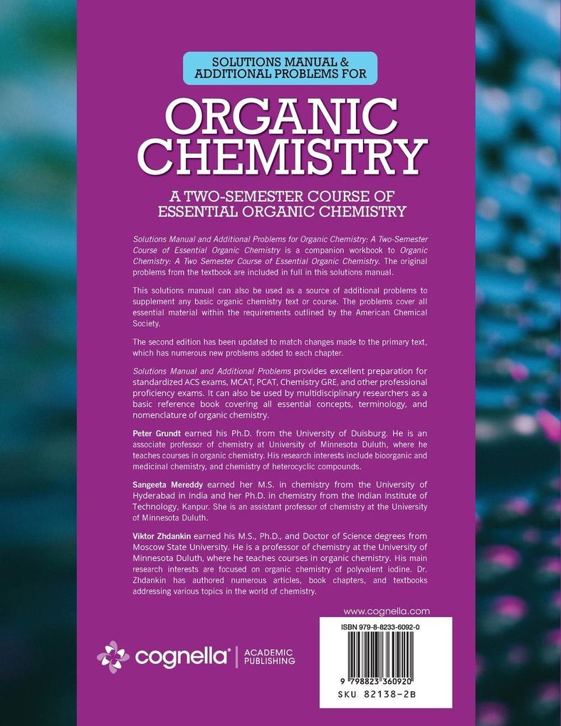 Weitere Ansicht: Solutions Manual and Additional Problems for Organic Chemistry | Viktor Zhdankin, Sangeeta Mereddy, Peter Grundt