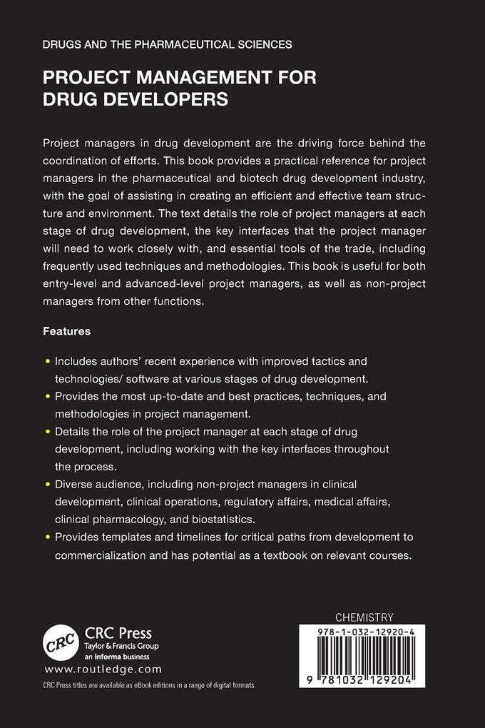 Weitere Ansicht: Project Management for Drug Developers