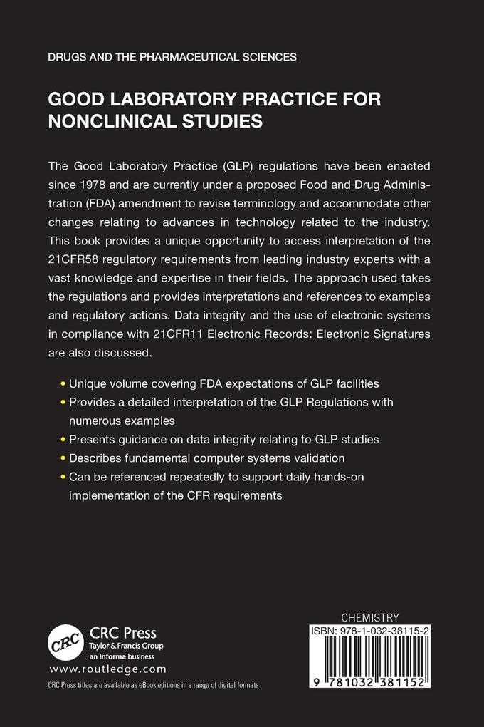 Weitere Ansicht: Good Laboratory Practice for Nonclinical Studies