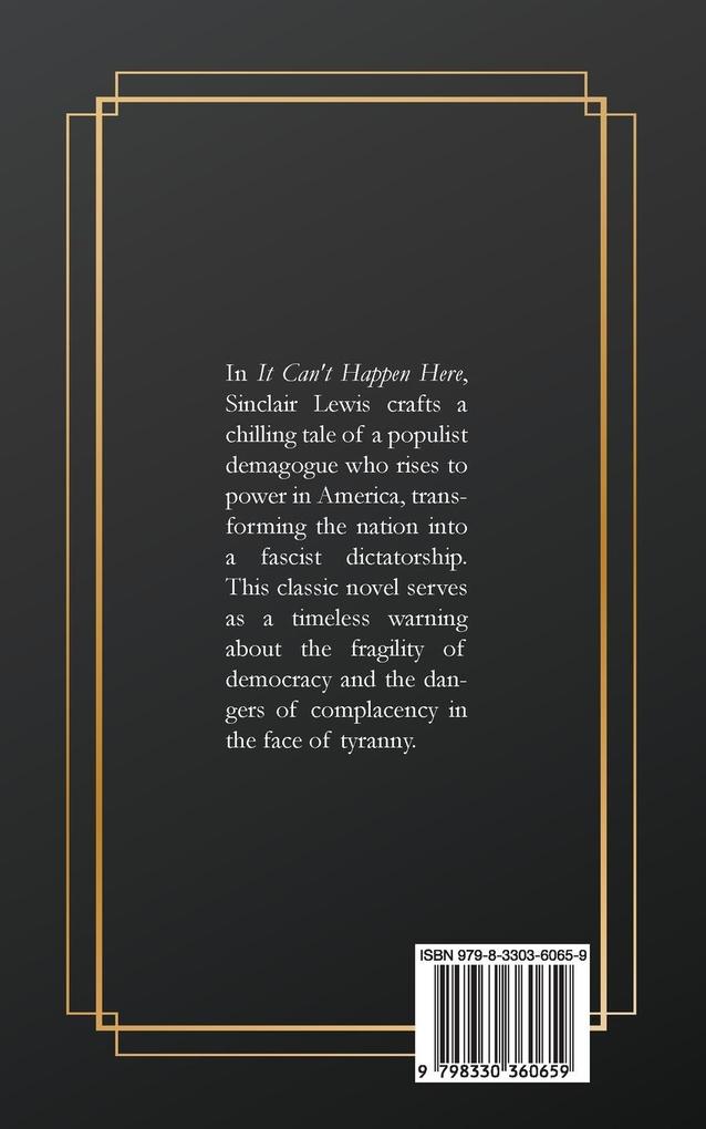 Weitere Ansicht: It Can't Happen Here | Sinclair Lewis