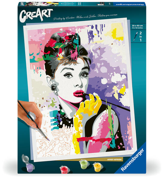 Produktbild: CreArt, Malen nach Zahlen Adults Premium - Audrey Hepburn