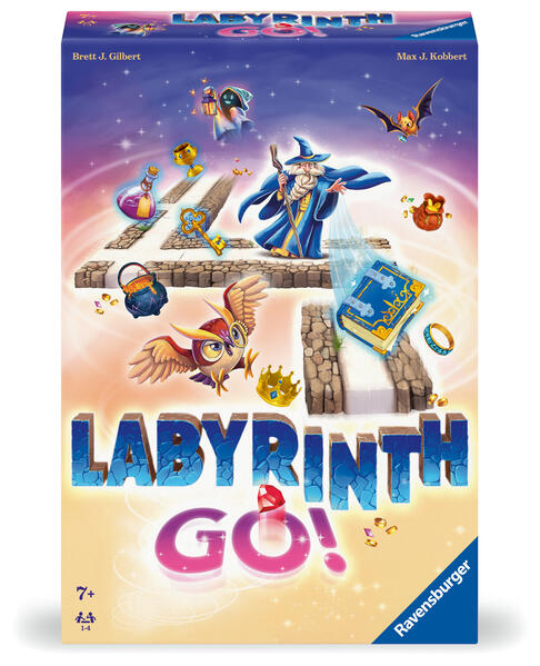 Produktbild: Labyrinth GO! - Gesellschaftsspiel & Brettspiel ab 7 Jahre | Brett Gilbert, Max J. Kobbert