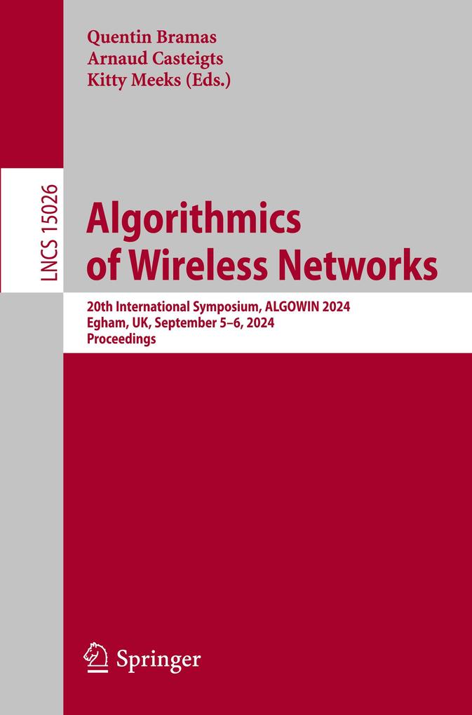 Produktbild: Algorithmics of Wireless Networks