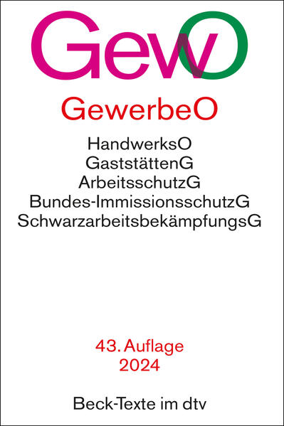 Produktbild: Gewerbeordnung | Johann-Christian Pielow