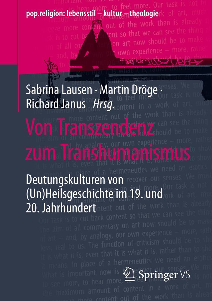 Produktbild: Von Transzendenz zum Transhumanismus
