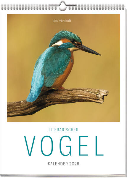 Produktbild: Literarischer Vogel - Kalender 2026 | ars vivendi verlag
