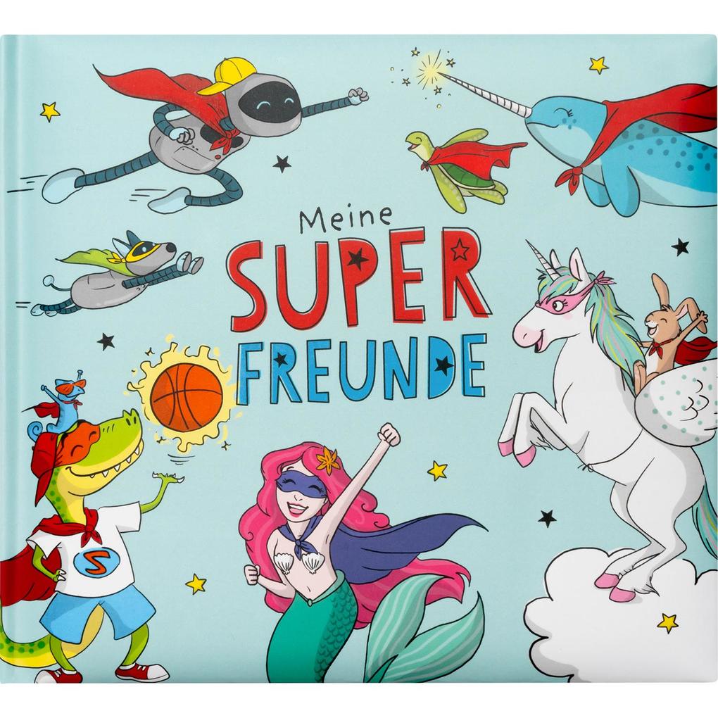 Produktbild: Freundebuch Motiv Blau "Meine Super Freunde"