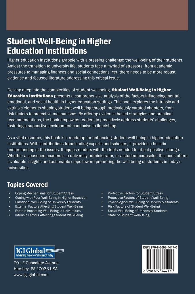 Weitere Ansicht: Student Well-Being in Higher Education Institutions