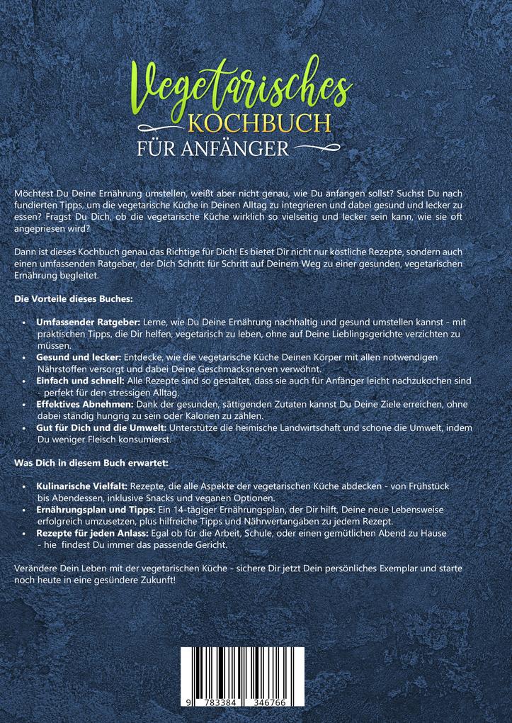 Weitere Ansicht: Vegetarisches Kochbuch für Anfänger | Lisa Ackermann