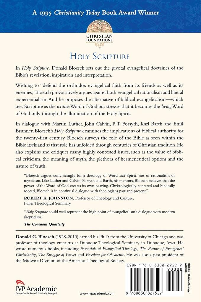 Weitere Ansicht: Holy Scripture | Donald G. Bloesch