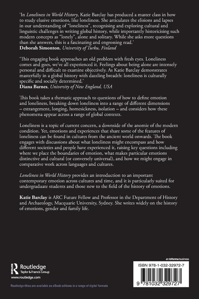 Weitere Ansicht: Loneliness in World History | Katie Barclay