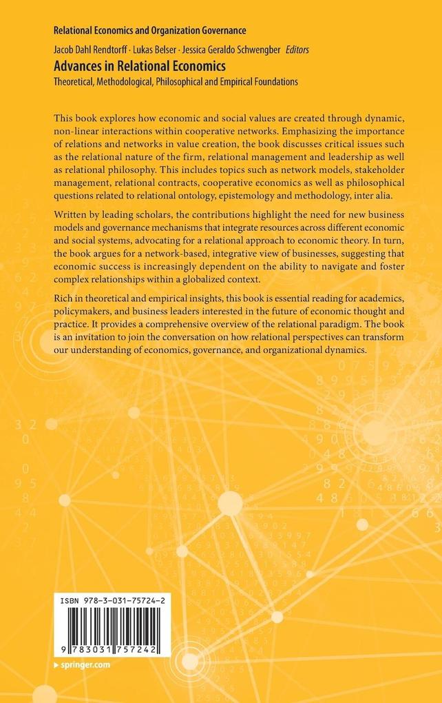 Weitere Ansicht: Advances in Relational Economics