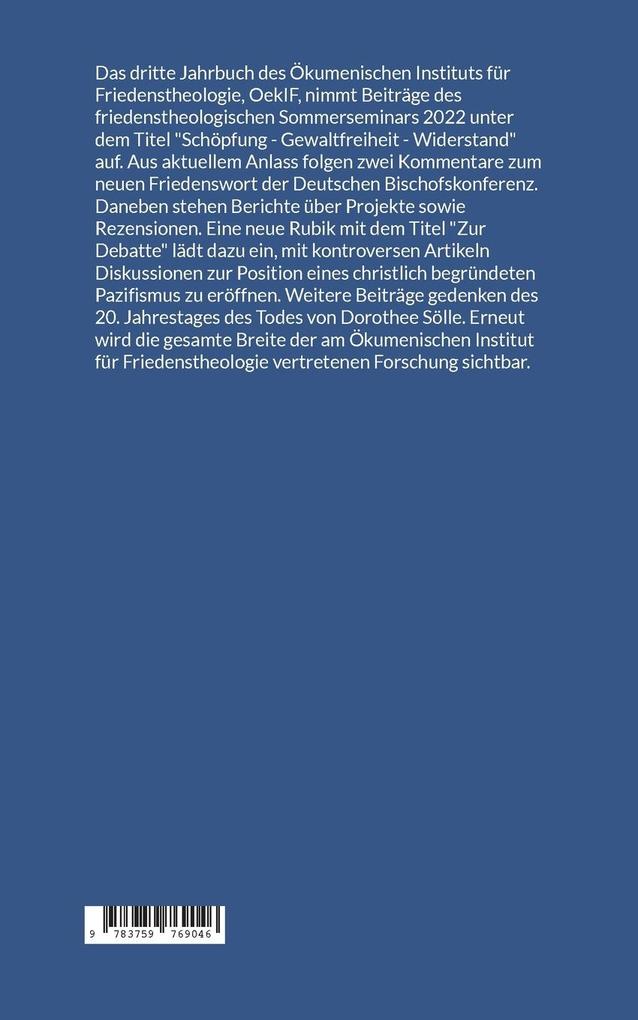 Weitere Ansicht: Schöpfung - Gewaltfreiheit - Widerstand | Matthias-W. Engelke, Stefan Federbusch OFM, Gudula Frieling, Wolfgang Krauß, Gottfried Orth