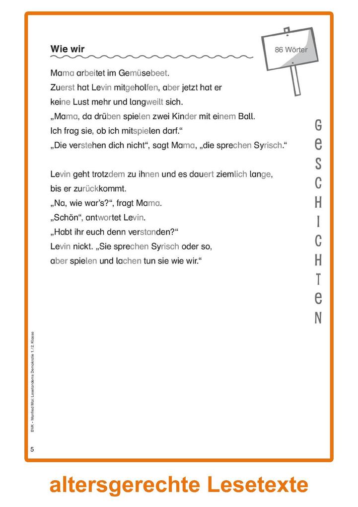 Weitere Ansicht: Lesetandems Demokratie 1./2. Klasse | Manfred Mai