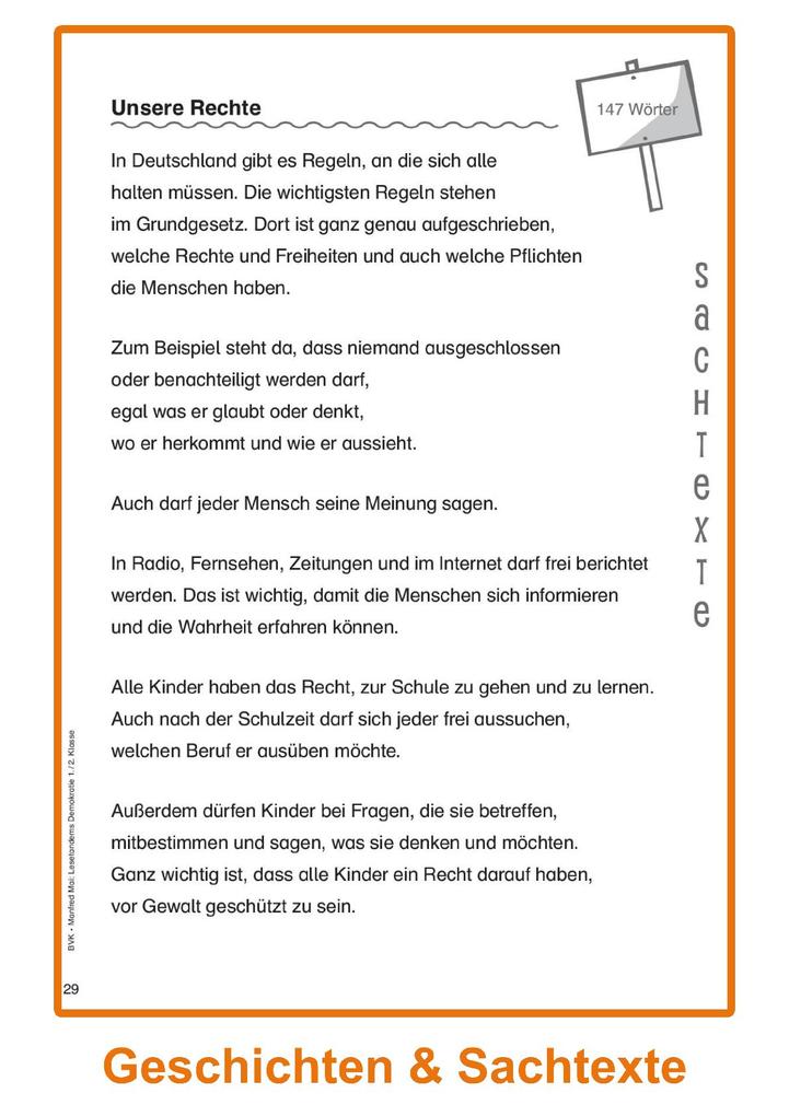 Weitere Ansicht: Lesetandems Demokratie 1./2. Klasse | Manfred Mai