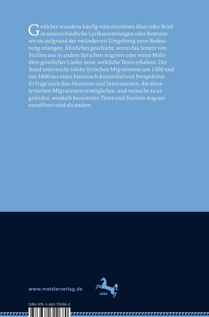 Weitere Ansicht: Migrationen der Lyrik um 1300 und um 1800