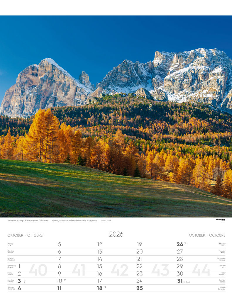 Weitere Ansicht: Weltnaturerbe Dolomiten Kalender 2026