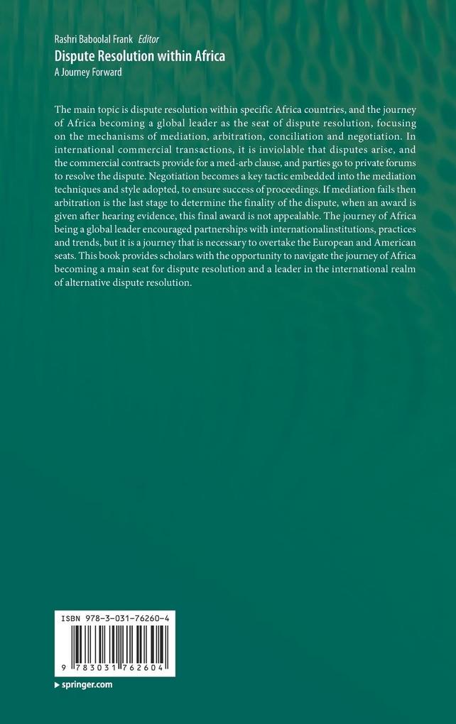 Weitere Ansicht: Dispute Resolution within Africa