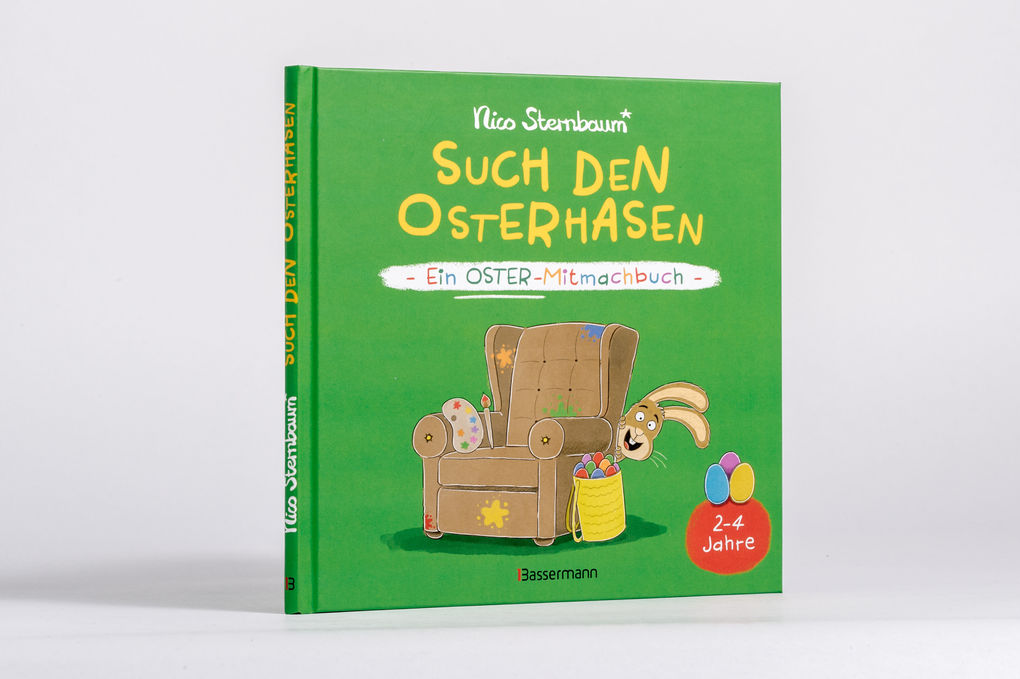 Weitere Ansicht: Such den Osterhasen. Ein Oster-Mitmachbuch. Zum Schütteln, Schaukeln, Pusten, Klopfen und sehen, was dann passiert. Von 2 bis 4 Jahren | Nico Sternbaum