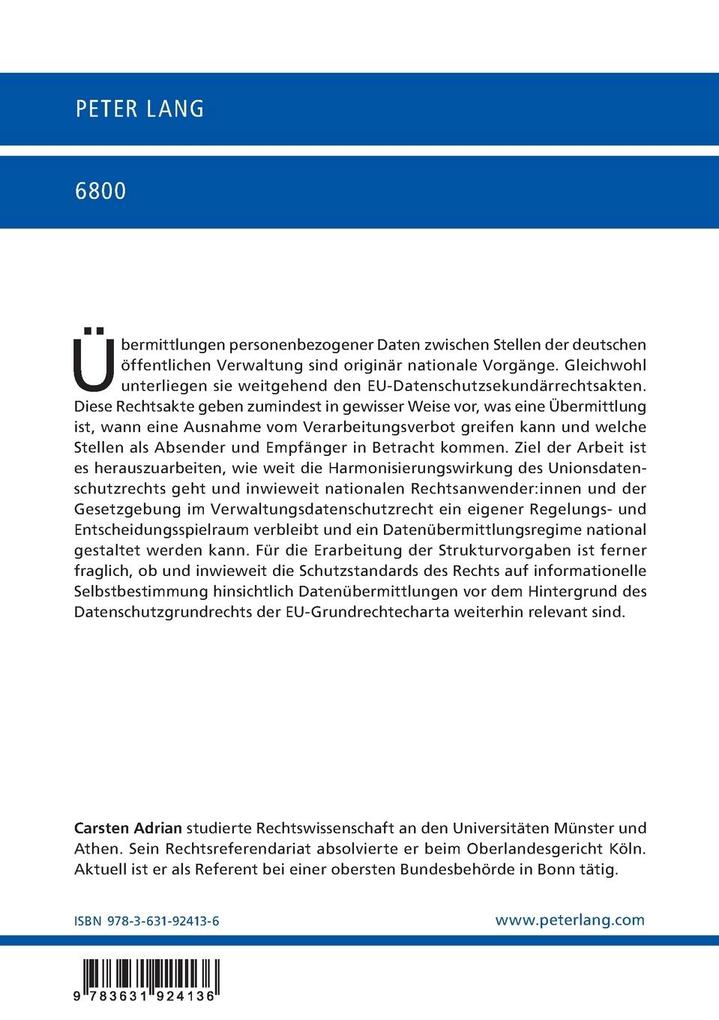 Weitere Ansicht: Datenübermittlung in der Verwaltung | Carsten Adrian