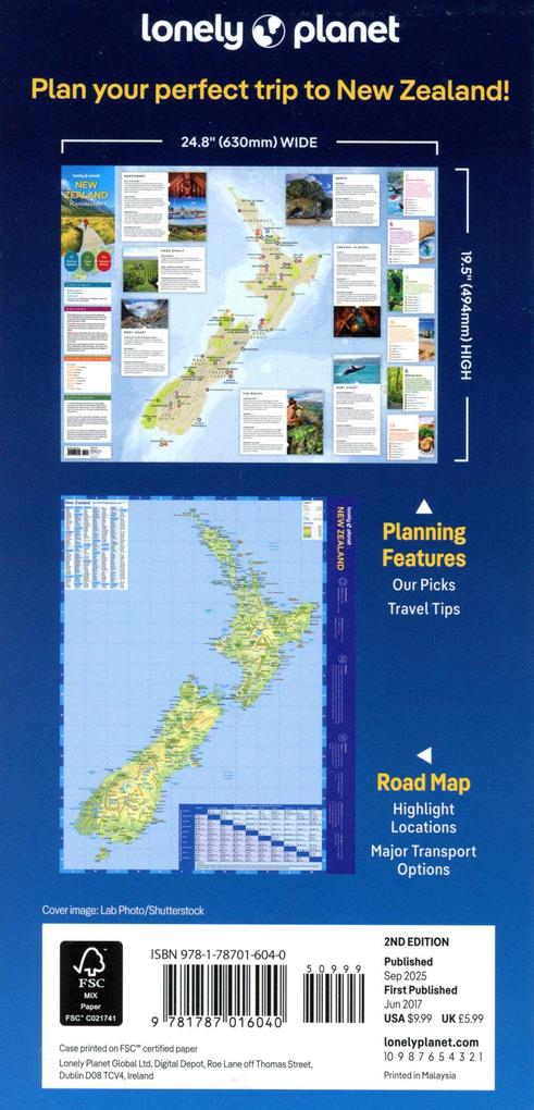 Weitere Ansicht: Lonely Planet New Zealand Planning Map