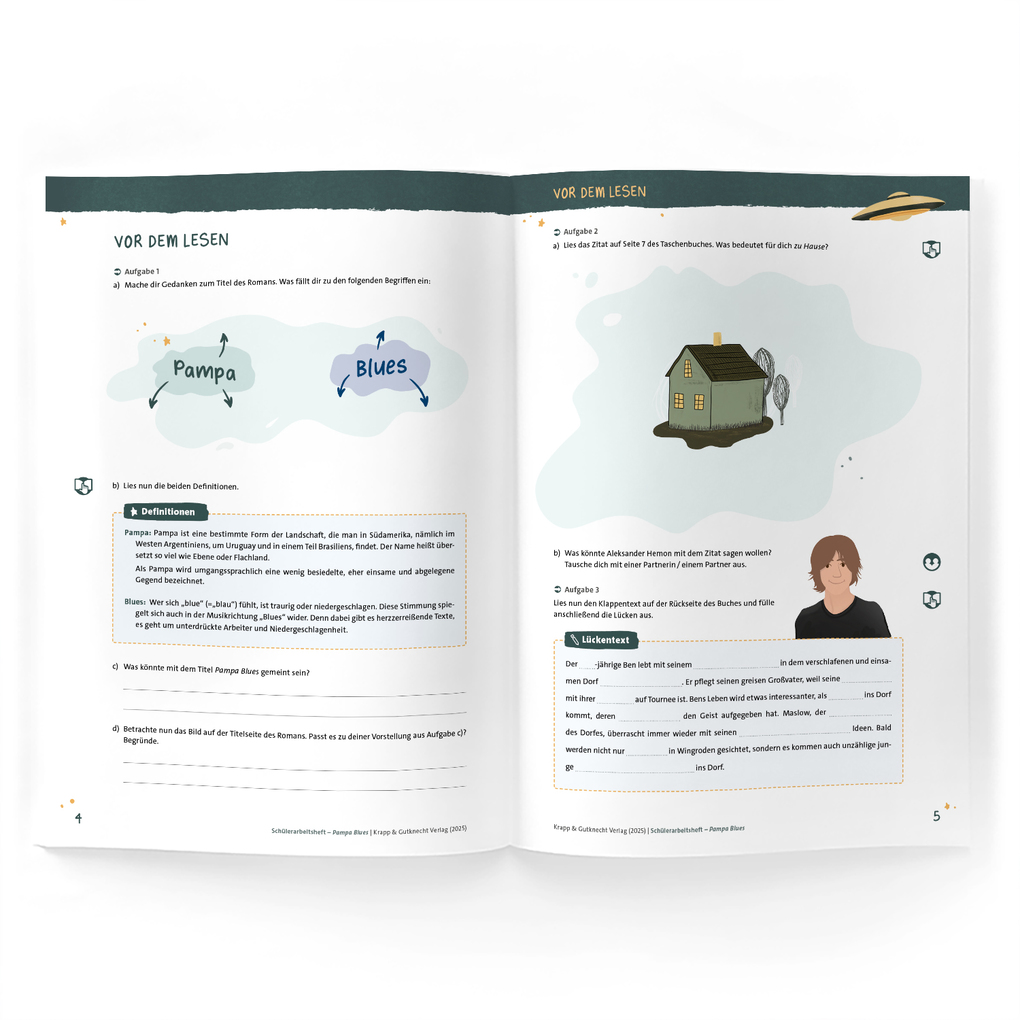Weitere Ansicht: Pampa Blues - Rolf Lappert - Schülerarbeitsheft | Sabrina Undank, Rolf Lappert