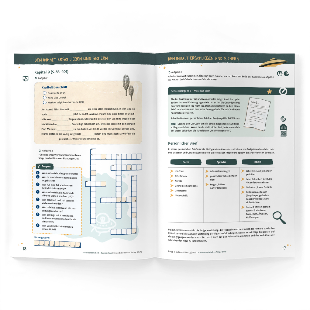 Weitere Ansicht: Pampa Blues - Rolf Lappert - Schülerarbeitsheft | Sabrina Undank, Rolf Lappert