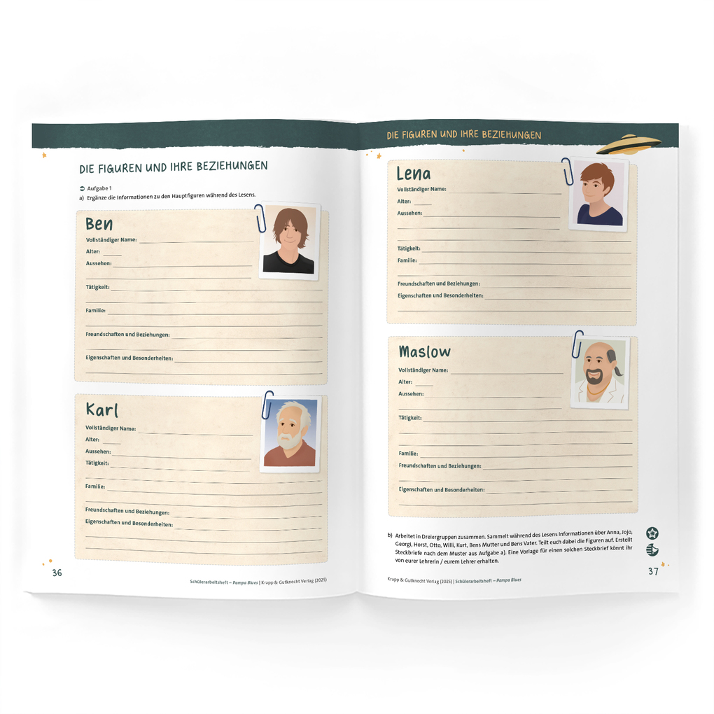 Weitere Ansicht: Pampa Blues - Rolf Lappert - Schülerarbeitsheft | Sabrina Undank, Rolf Lappert