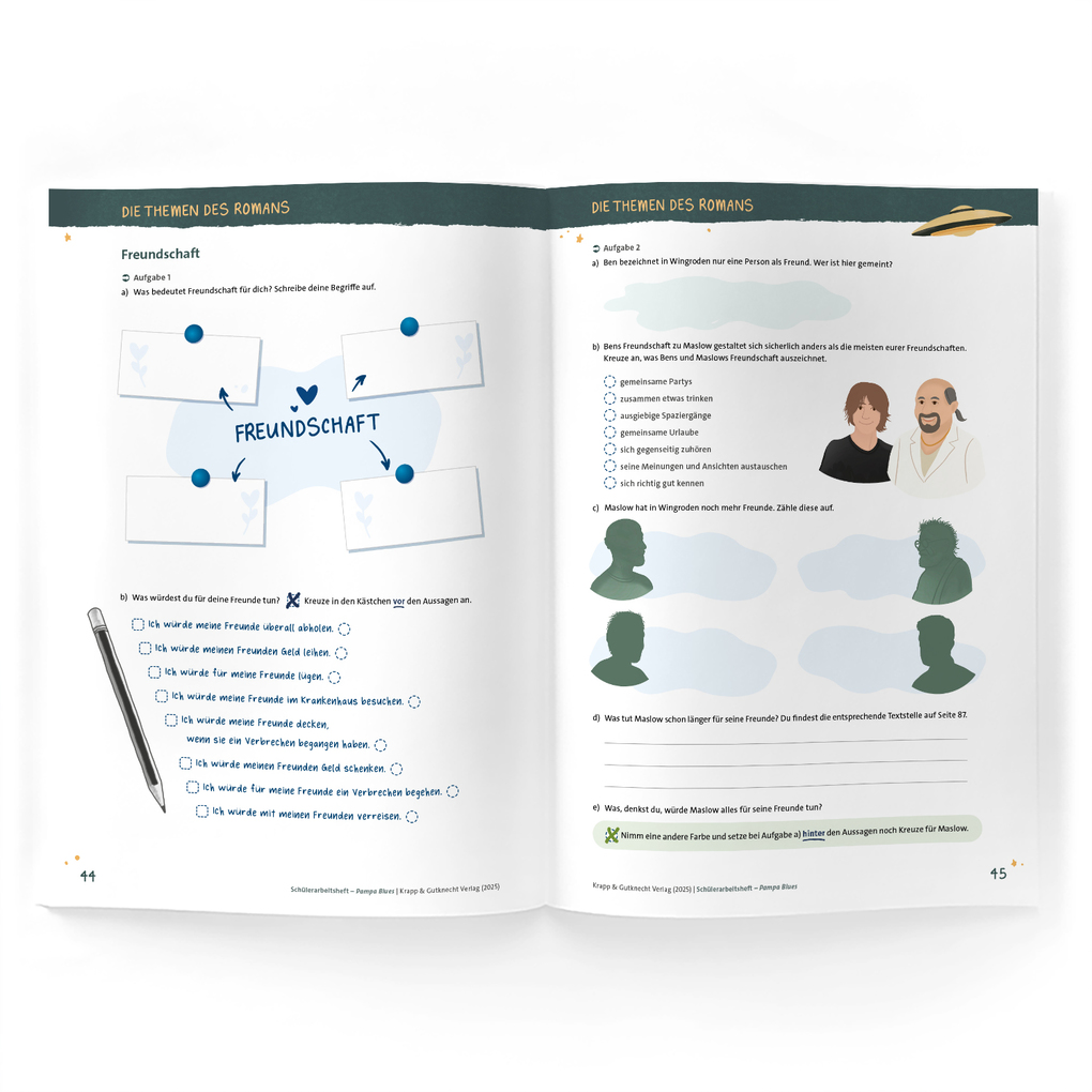 Weitere Ansicht: Pampa Blues - Rolf Lappert - Schülerarbeitsheft | Sabrina Undank, Rolf Lappert