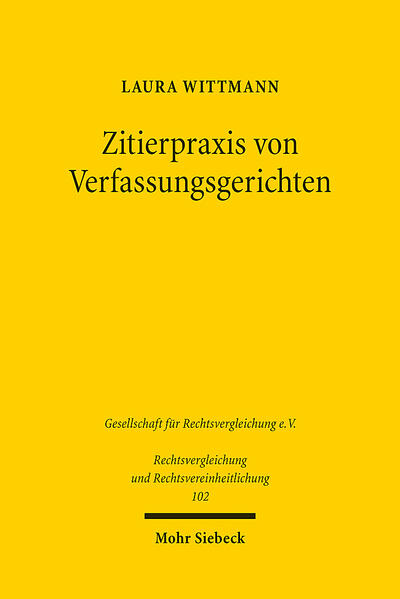 Produktbild: Zitierpraxis von Verfassungsgerichten | Laura Wittmann
