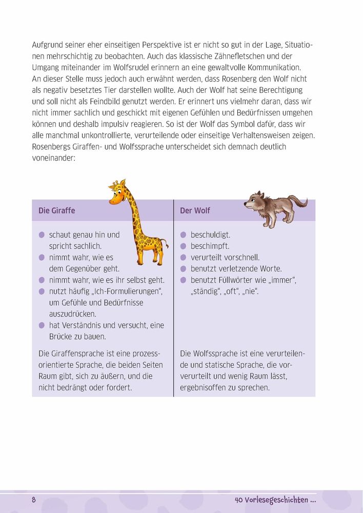 Weitere Ansicht: 40 Vorlesegeschichten zur Giraffensprache | Petra Bartoli y Eckert