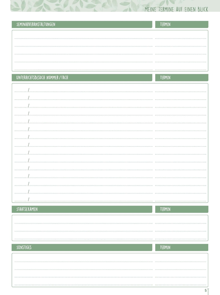 Weitere Ansicht: Mein Schulplaner fürs Referendariat Schuljahr 2025/2026